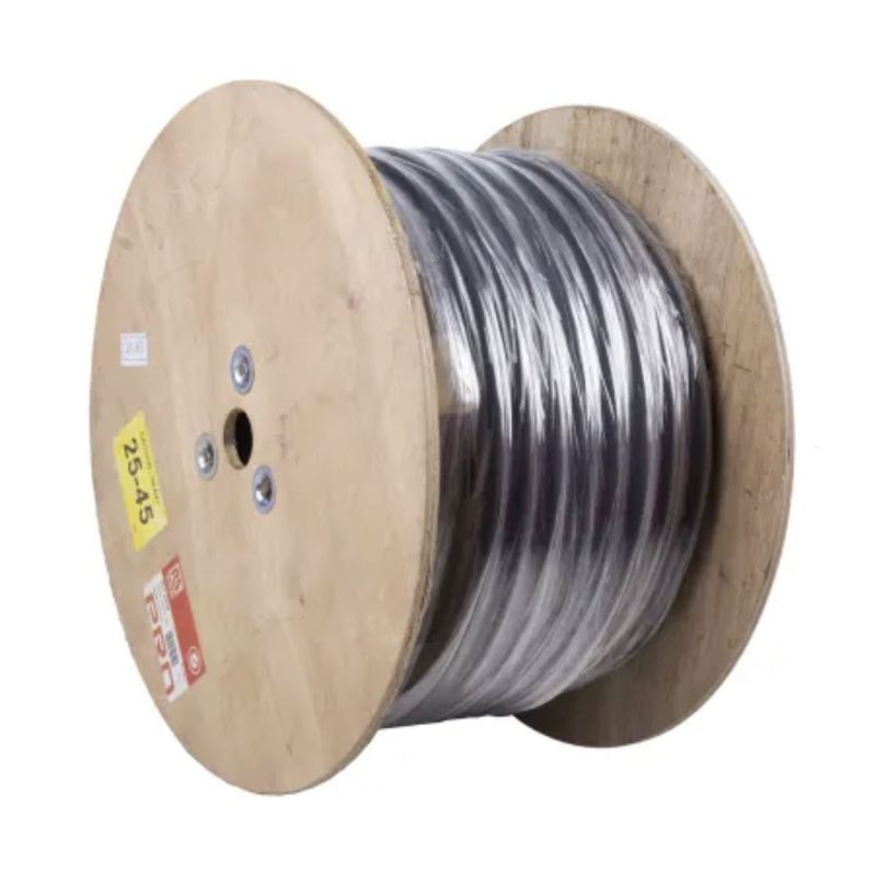 50m 4mm 5-Core Black Rubber Flex