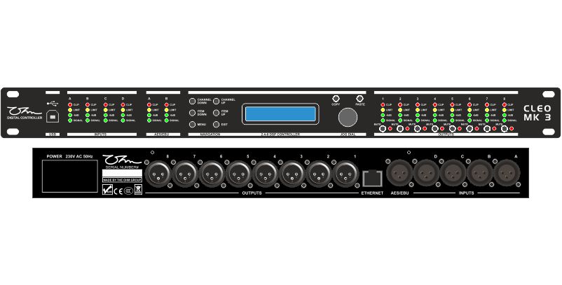 Ohm Cleo Mk3 4 In 8 Out Dsp Audio System Management Unit Ohm